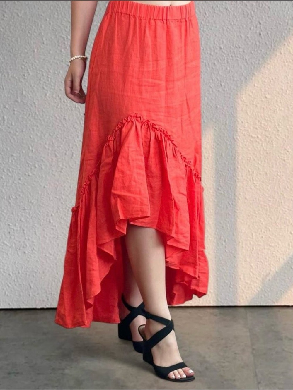 Out of Office Linen Skirt